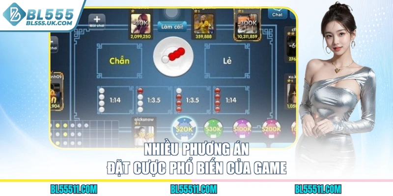 Nhiều phương án đặt cược phổ biến của game
